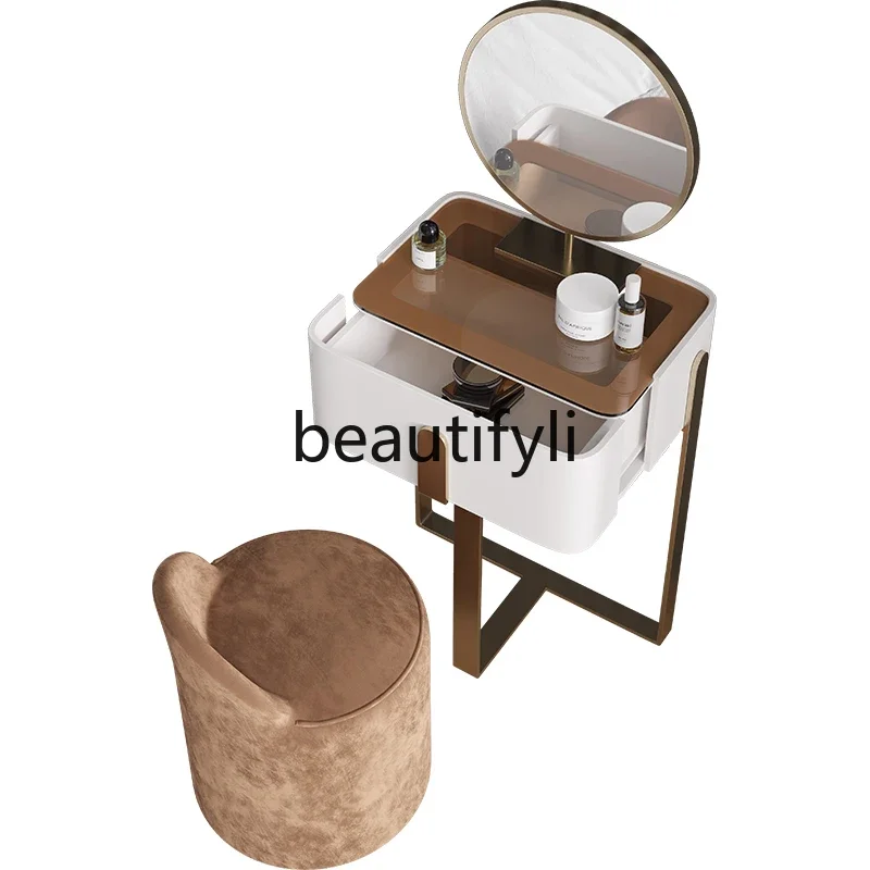 

Italian light luxury dressing table girls bedroom small modern simple dressing table mini dressing table