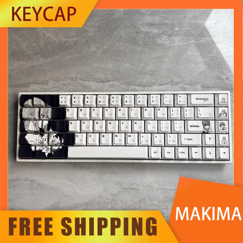 

Makima Anime Keycap Thermal Sublimation Pbt Keycap Cartoon Customization Keycaps For 61/64/68/75/84 Desktop Keyboard Gifts