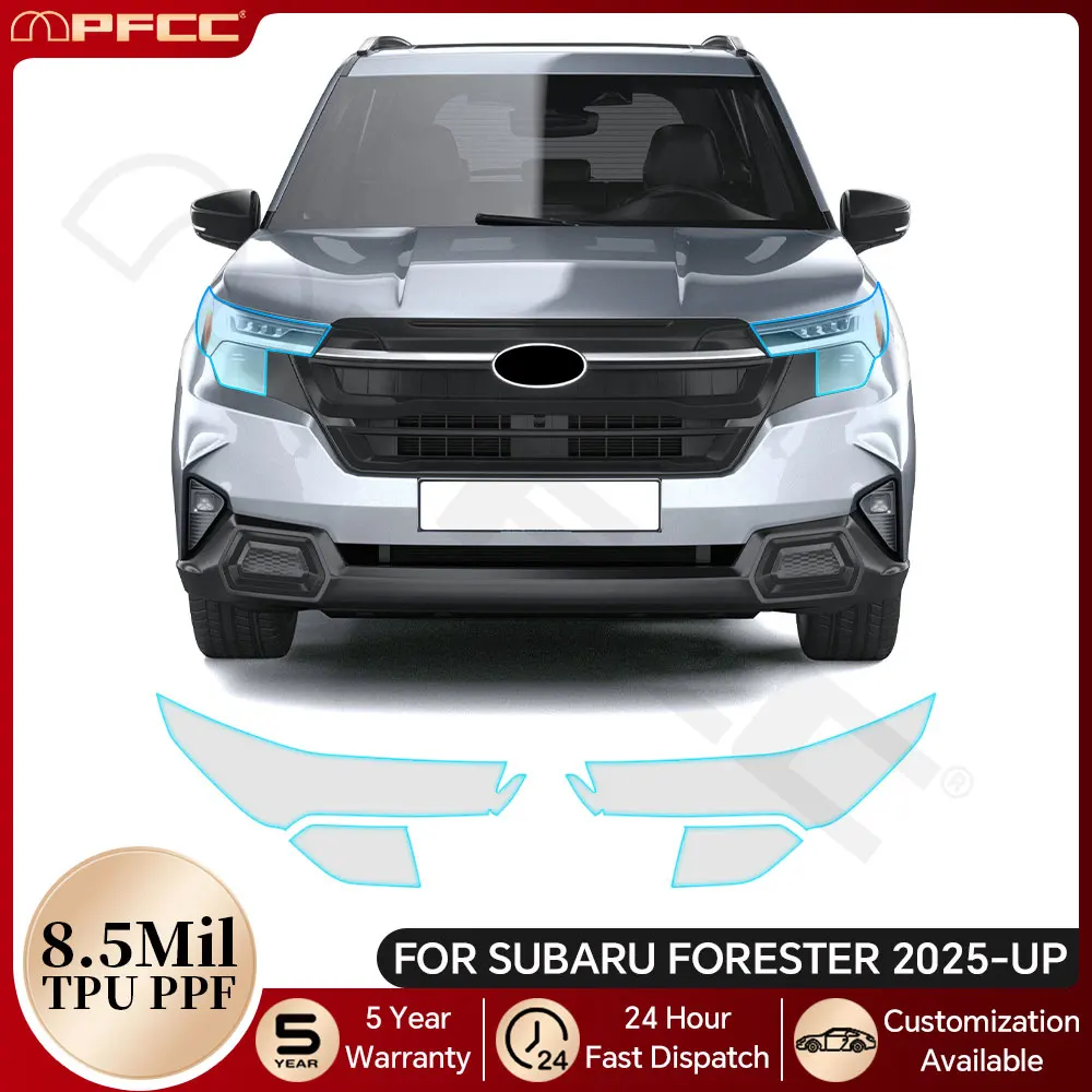 

For Subaru Forester 2025-UP Headlight Rearview TPU Paint Protection Film Anti-scratch Resistant Invisible Pre-cut PPF Clear Bra