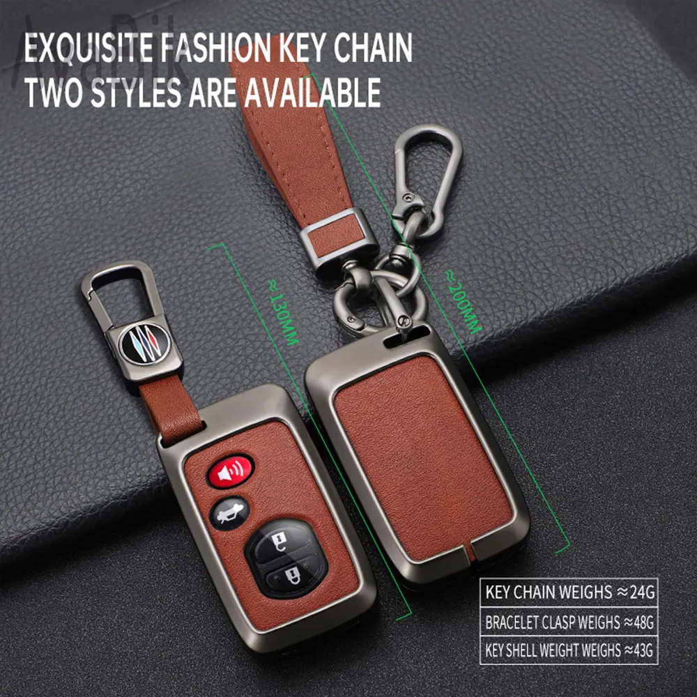 Zinc Alloy Car Remote Key Case Shell for Toyota Land Cruiser Key Case Old Camry Overbearing 10 Prado Highlander Unisex