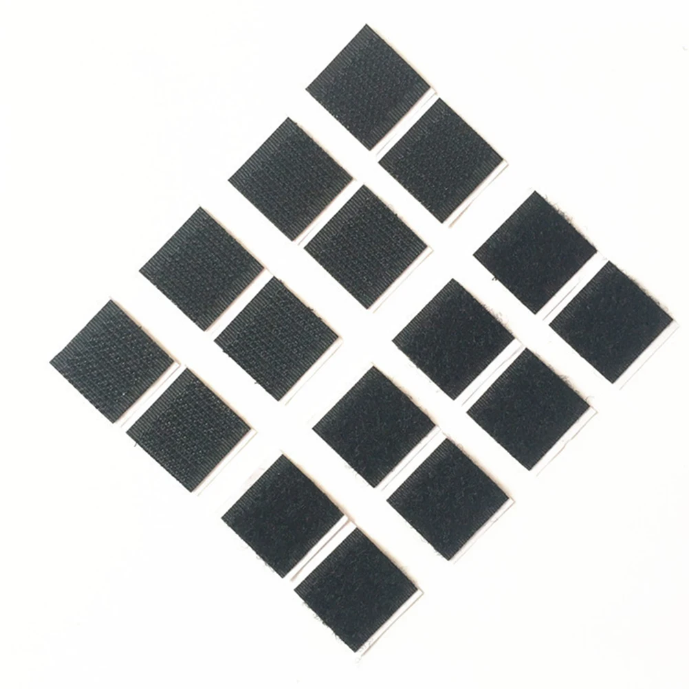 

12 Set Double Sided Adhesive Hook Loop Tape Rug Fastener Black Carpet Anti Slip Patch Non Slipping Bath Bedroom Tile