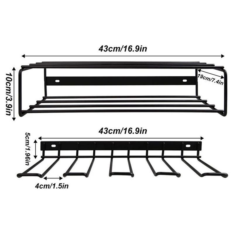 Imagem -06 - Mão Ferramenta Elétrica Organizador Rack Montado na Parede Rustproof Ferramenta Prateleira Broca Elétrica Suportes Heavy Duty para Oficina Garagem