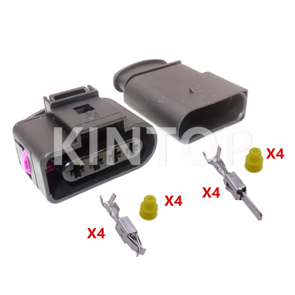 1 Set 4 Pins Plug Socket 1534159-1 638245-1 1J0973724 1J0973824 Car Ignition Coil Connector AC Assembly For VW Audi