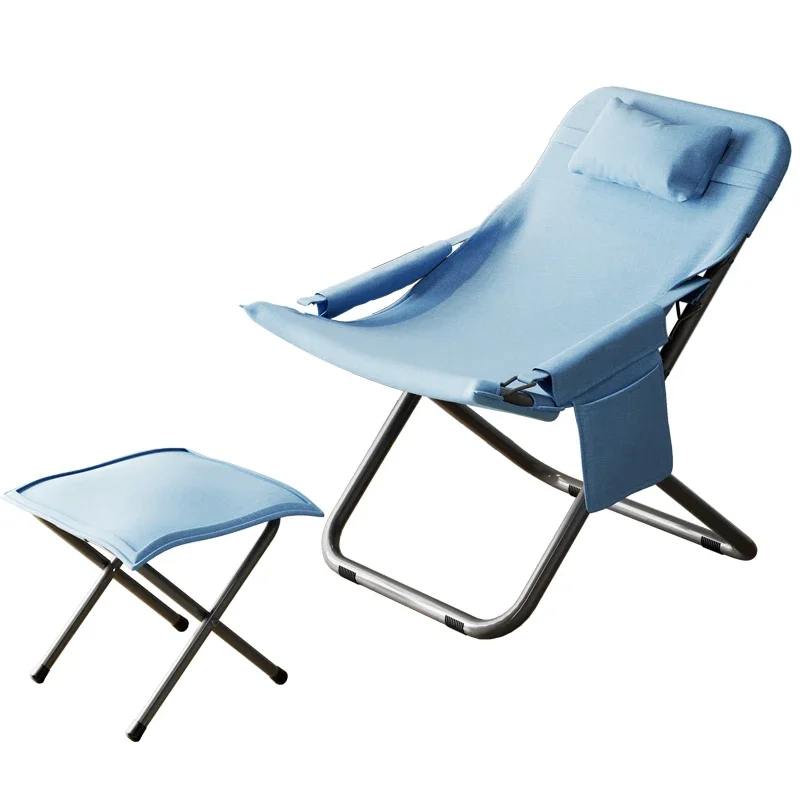 Летнее кресло, складное кресло для обеденного перерыва, уличный ленивый диван, офисный артефакт для сна, простая спинка, пляжное кресло