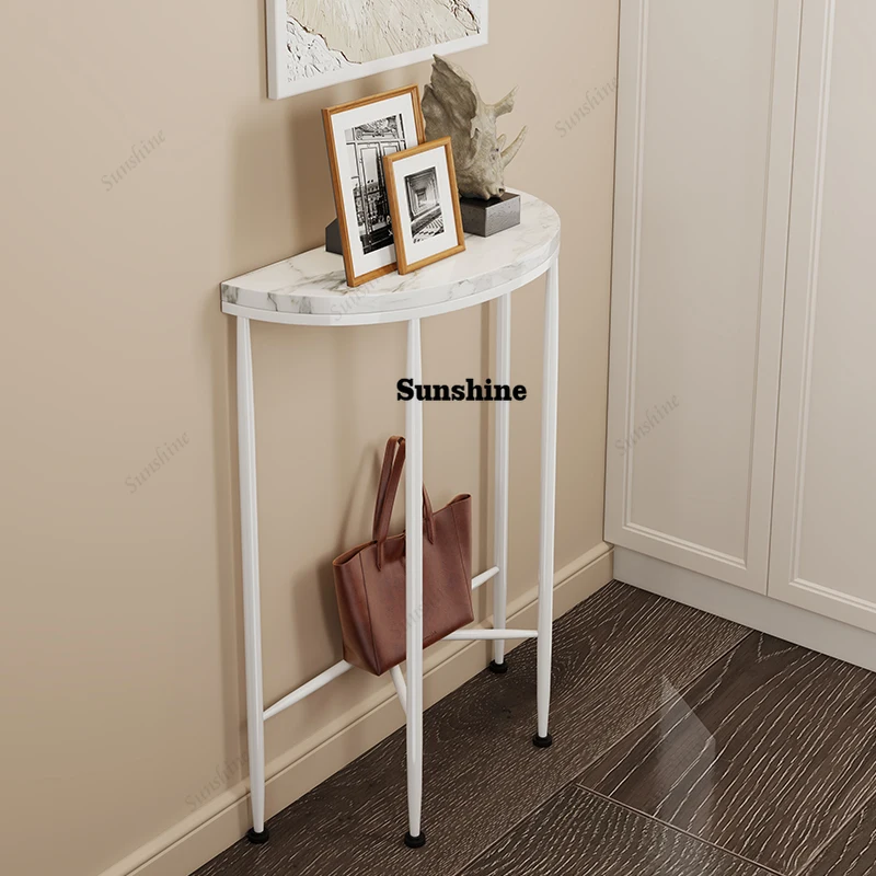 

Nordic Style Entrance Table Aesthetic Design Hall Minimalist Corner Table Narrow Wooden Console Ingresso Furniture Living Room