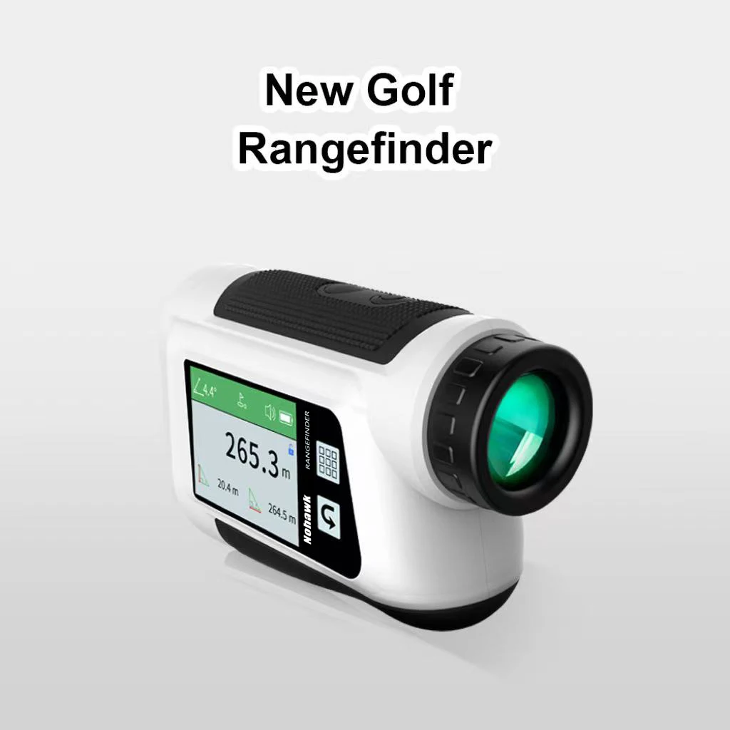 Laser Rangefinder with Slope Compensation Golf Range Finder with Side Screen Display Flag Locking Vibration for Golfing