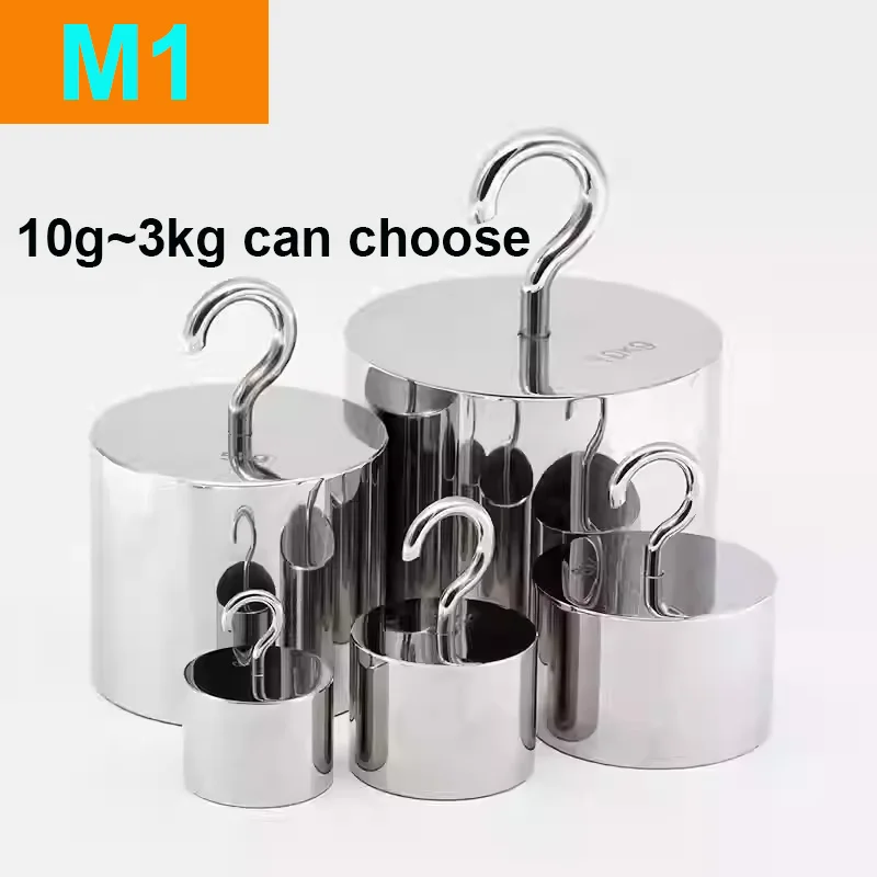 M1 Class Stainless Steel Test Weight with Lifting Hook - Precision Calibration Mass for Scales, Balances and Laboratory Use