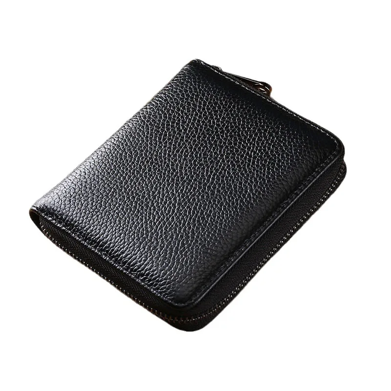 

Men/Women PU Leather Card Holder Fashion Business Credit Card Holder Unisex Card Case Zipper Coin Purse Women Zipper Pocket Sac