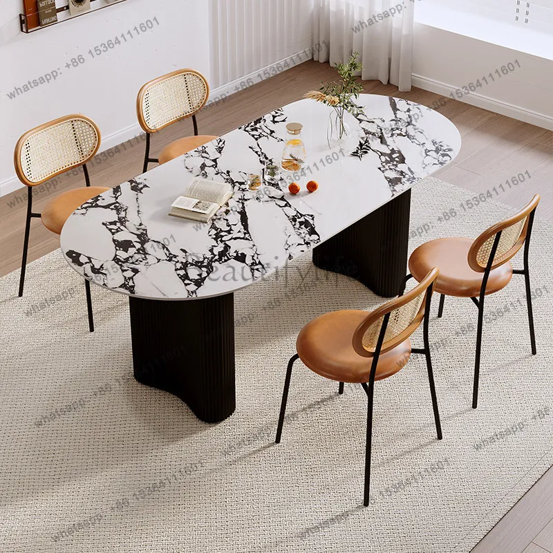 LD Lounge Decoration Dining Table Luxury Design Restaurant Writing Dining Table Salon   Space Saving Furniture