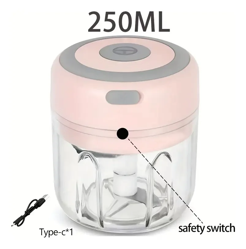 Electric Mini Vegetable Chopper, Food Chopper,Garlic Slicer Veggie,Chili Crusher, Ginger Meat Mincer for Kitchen Vegetable Mixer