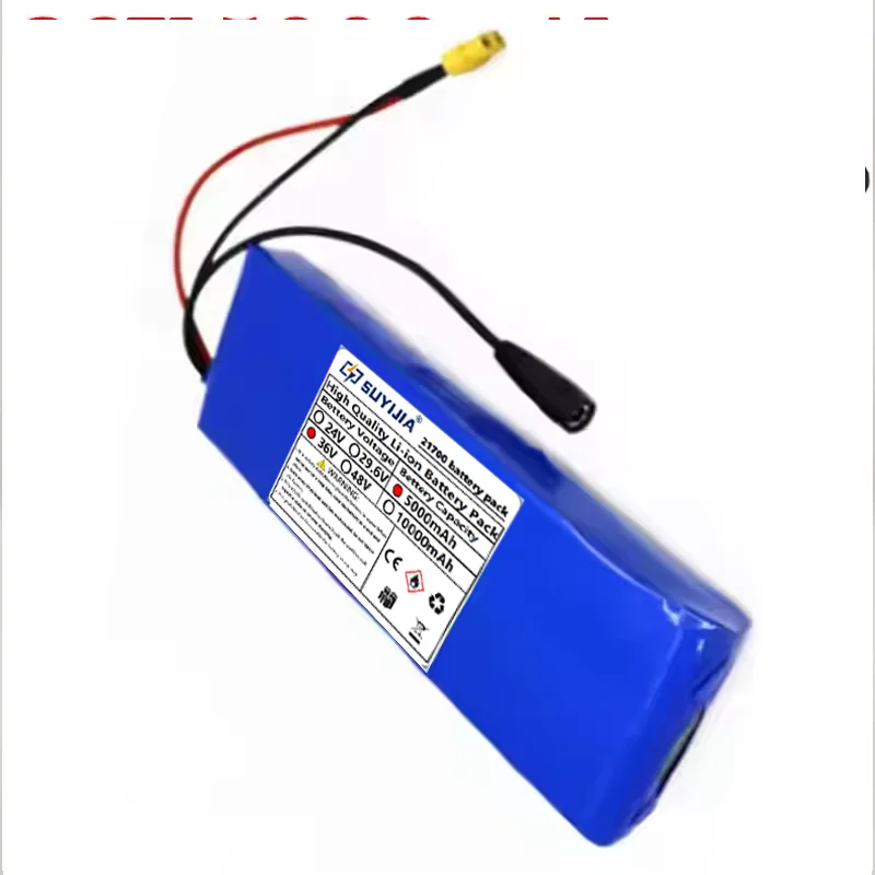36V 5000mAh 21700-10S1P Li-ion Rechargeable Battery Pack with Built-in 20A BMS for Electric Scooters and Electric Tricycles