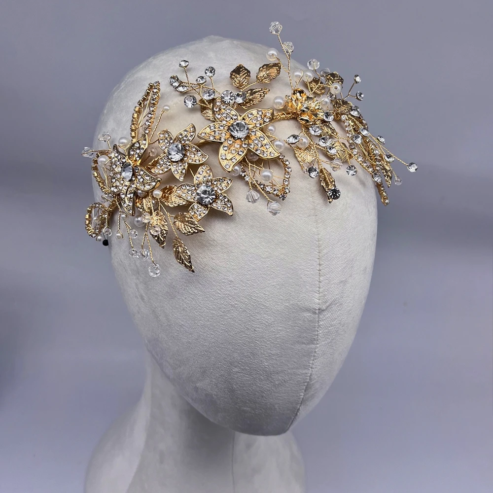 

DZ218 Bridal Headband Handmade Bride Headpiece Rhinestone Wedding Hair Accessories Crystal Woman Headdress for Party Headwear