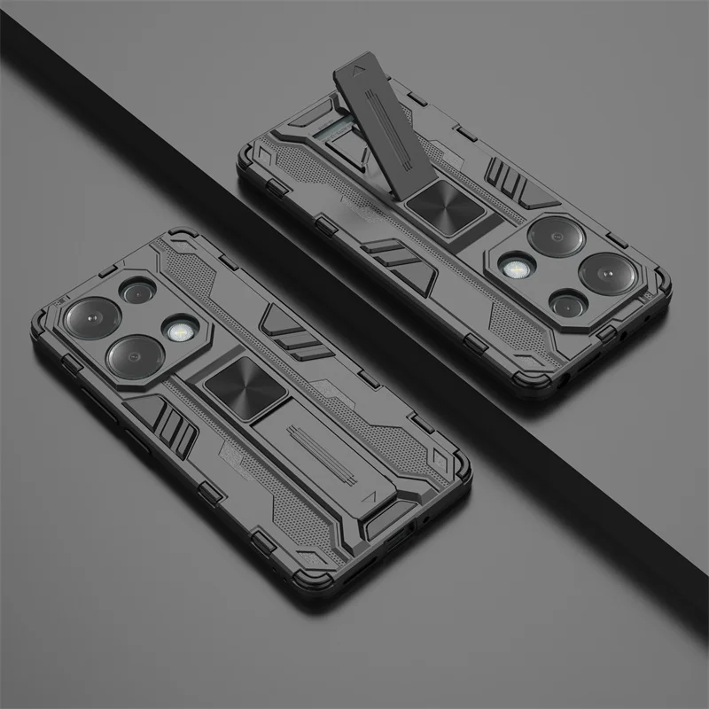 For Xiaomi Redmi Note 13 Pro 4G Case Camera Protect Magnet Armor Phone Cases for Redmi Note13 Pro 13Pro 4G Kickstand Back Cover image 3