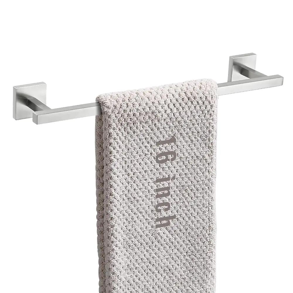 

Free Shipping-Bath Towel Bar, 13.9 Inch Towel Holde Bathroom, 304 Stainless Steel Square Towel Rack Bathroom Accessories Wall Mo