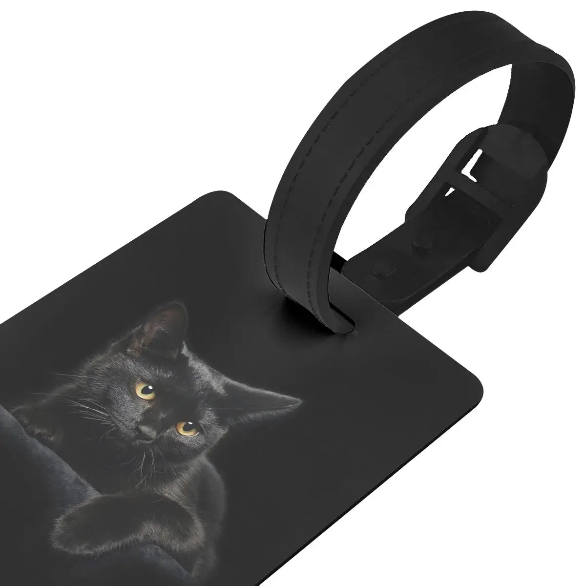 Black Cat Luggage Tags Suitcase Accessories Travel Animal Fashion Baggage Boarding Tag Portable Label Holder ID Name Address