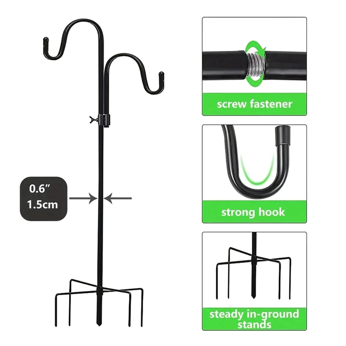 

Lo-ok садовая подставка из кованого железа, крючок для овец, садовая подставка, крючок для пастуха, подвесной светильник, садовая стойка, подставка для растений, крючок