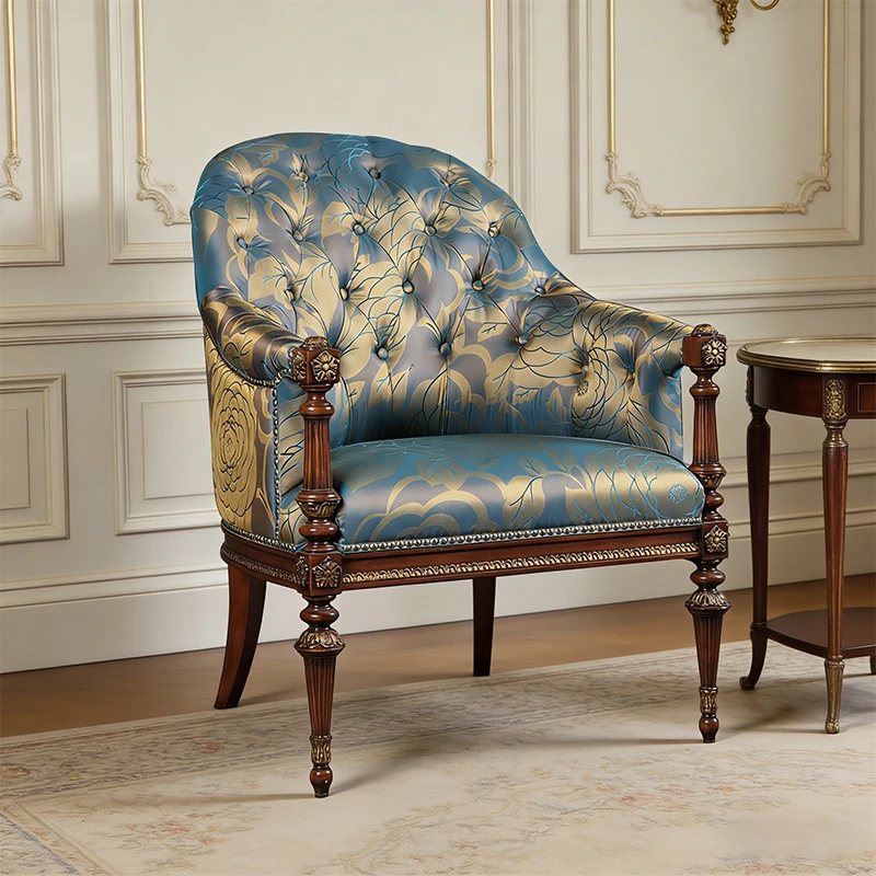 !@Color Optional French Design Handmade Antique Style Wooden Upholstered Dining & Hotel Living Room Chairs