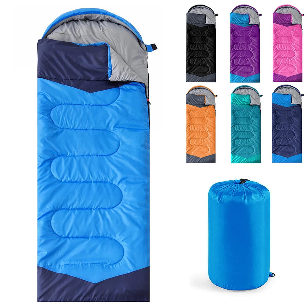 

Envelope sleeping bag winter winter cotton sleeping bag extra long adult single sleeping bag polyester material cold weather use