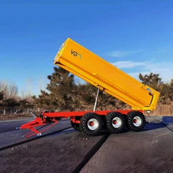 Diecast 1/32 Scale VAN MACHINES EV 30 Tractor Trailer Agricultural Transport Vehicle Alloy Model Accessories Collection Souvenir