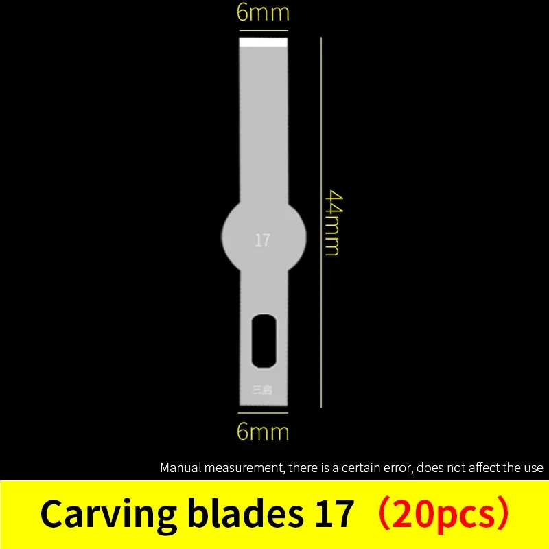 20pcs #11 Scalpel Knife Blades Stainless Steel Engraving Metal Wood Carving Knife Replacement Craft Blades 1 4A 17 16 19 2 3 4