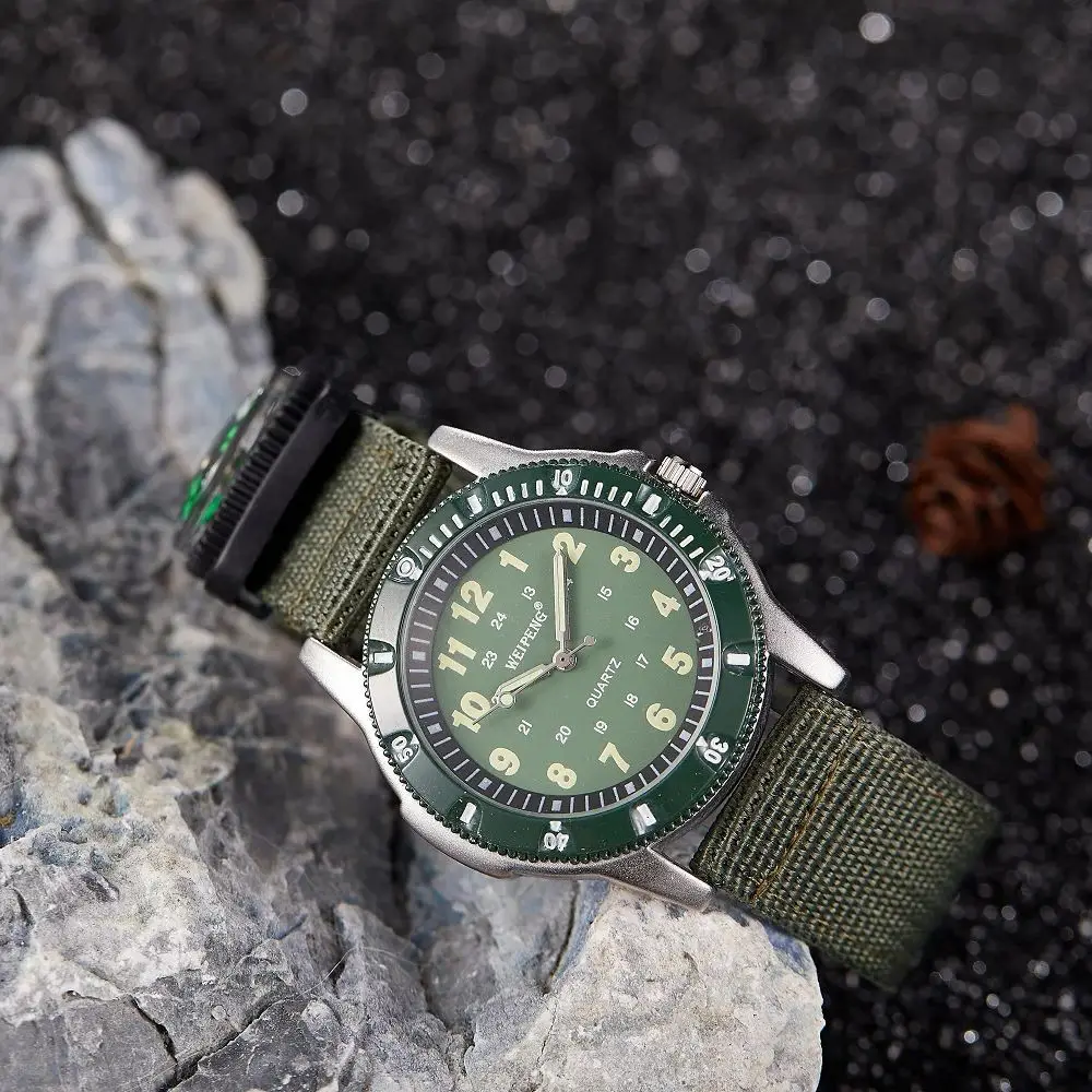Новые модные минималистичные мужские часы со светящимся холщовым ремешком, компас, альпинистские часы, мужские кварцевые часы, relojes para hombres