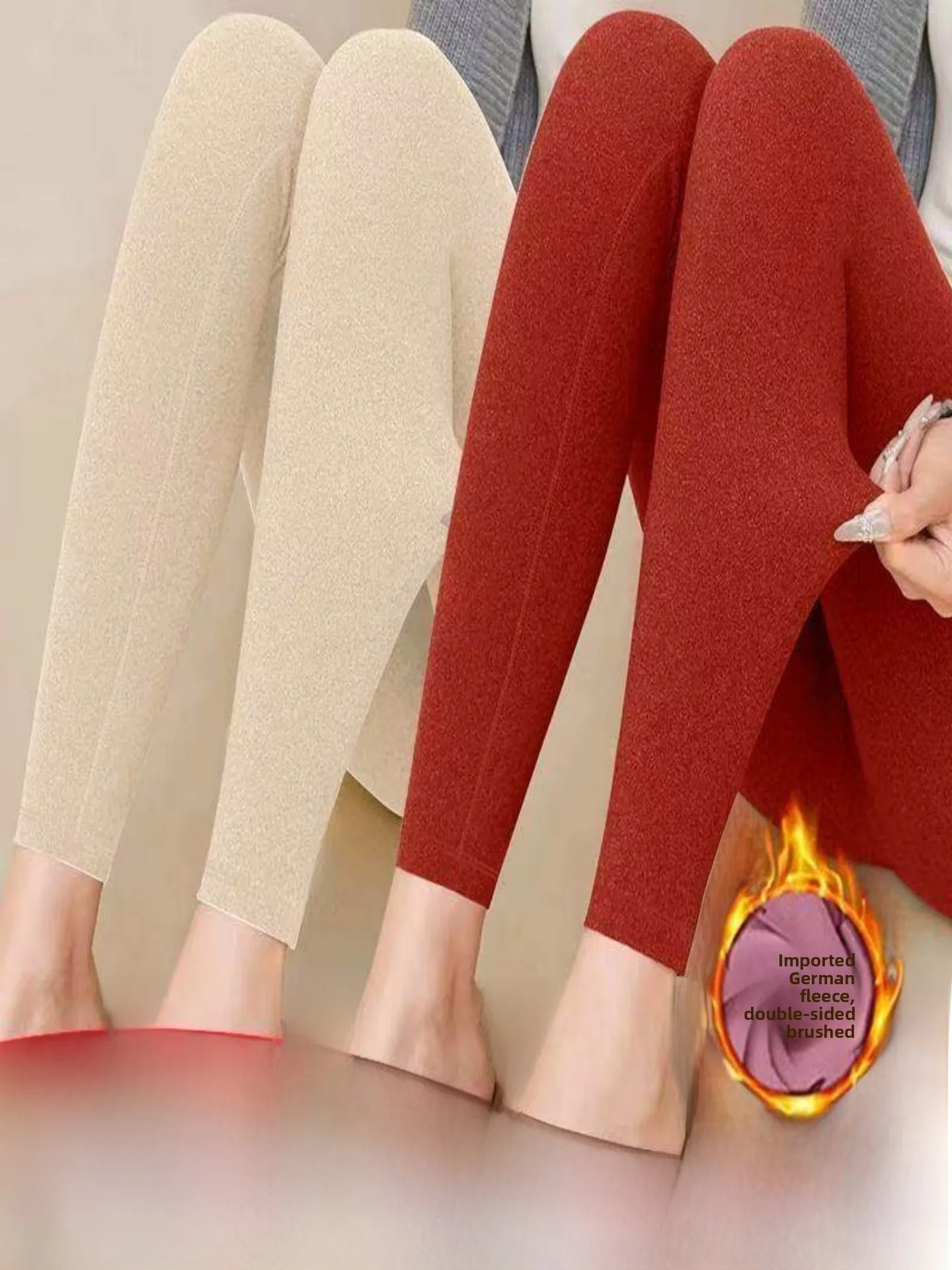 Women's Slim Fit Thermal Fleece Trousers Autumn Pants mid Waist Design Comfortable Soft Material Casual Style Online Exclusive