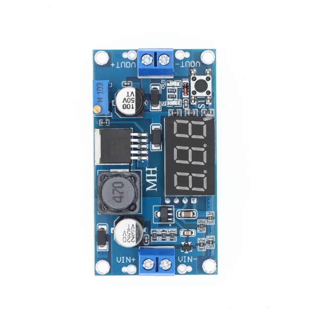 XL6009 4A Adjustable Boost Module far exceeds LM2577 DC 4.5V-32V to 5V-35V with Digital Voltmeter Display