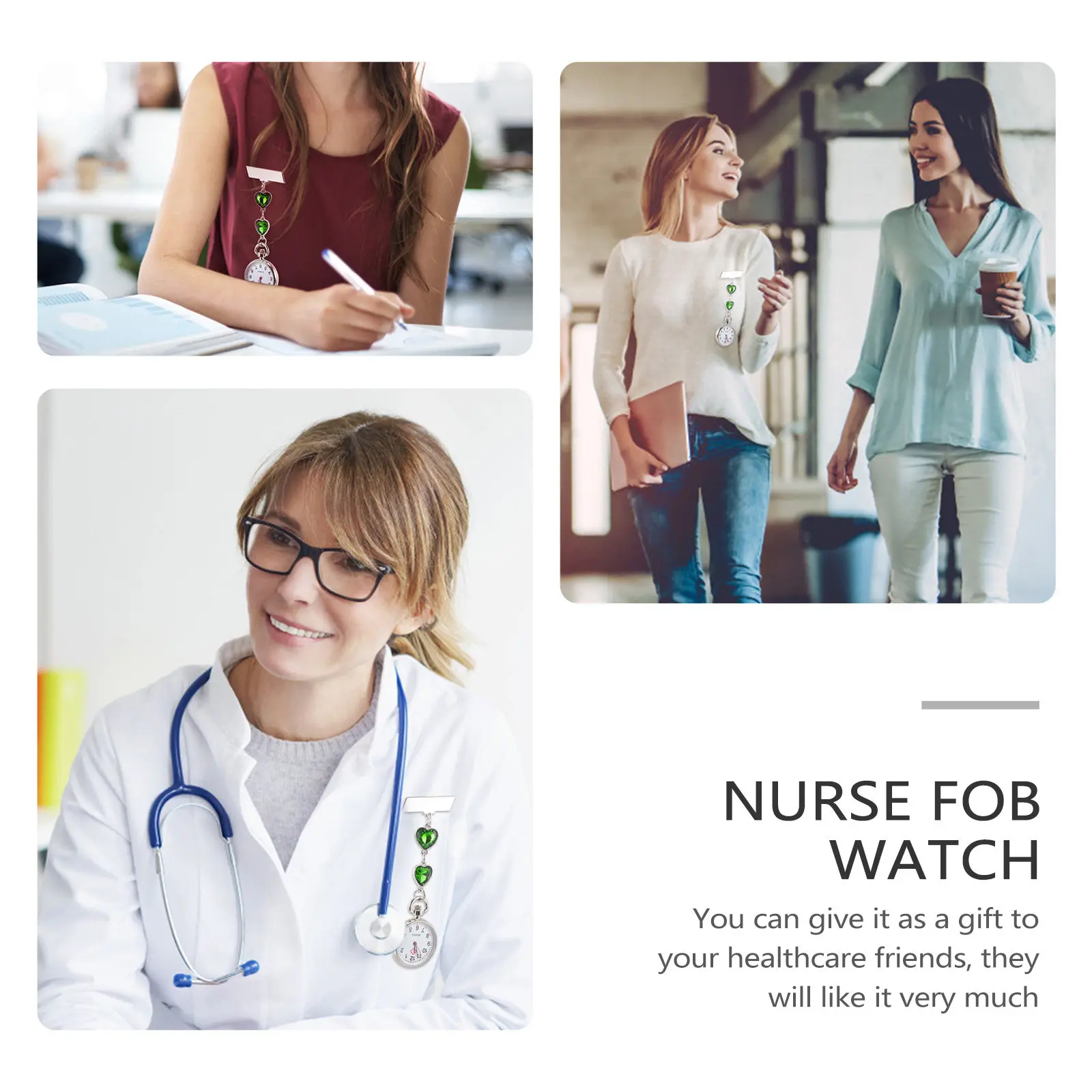 

Часы для медсестер из цинкового сплава, креативные кварцевые часы с дизайном в виде персикового сердца, точное время, модные карманные часы для медсестер.