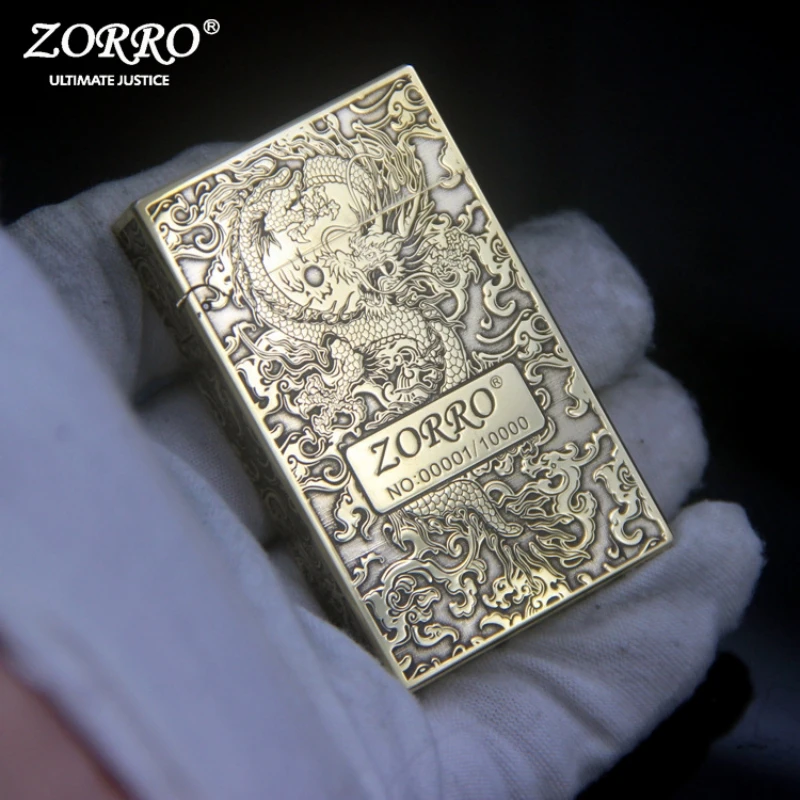 

ZORRO 552 Ретро Громкая латунная Личная керосиновая Зажигалка пятисторонняя резная зажигалка с травой Тан аксессуары для курения гаджет для мужчин