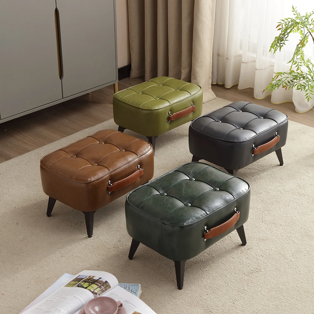 1pc Minimalist Short Stool, Super Soft & Space Saving Short Sofa