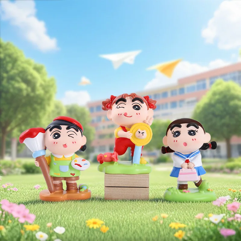 6 قطعة/المجموعة أنيمي تلوين شين تشان الدائمة الموقف عمل الشكل البلاستيكية نموذج اللعب دمية سطح المكتب زخرفة جمع الهدايا محاصر