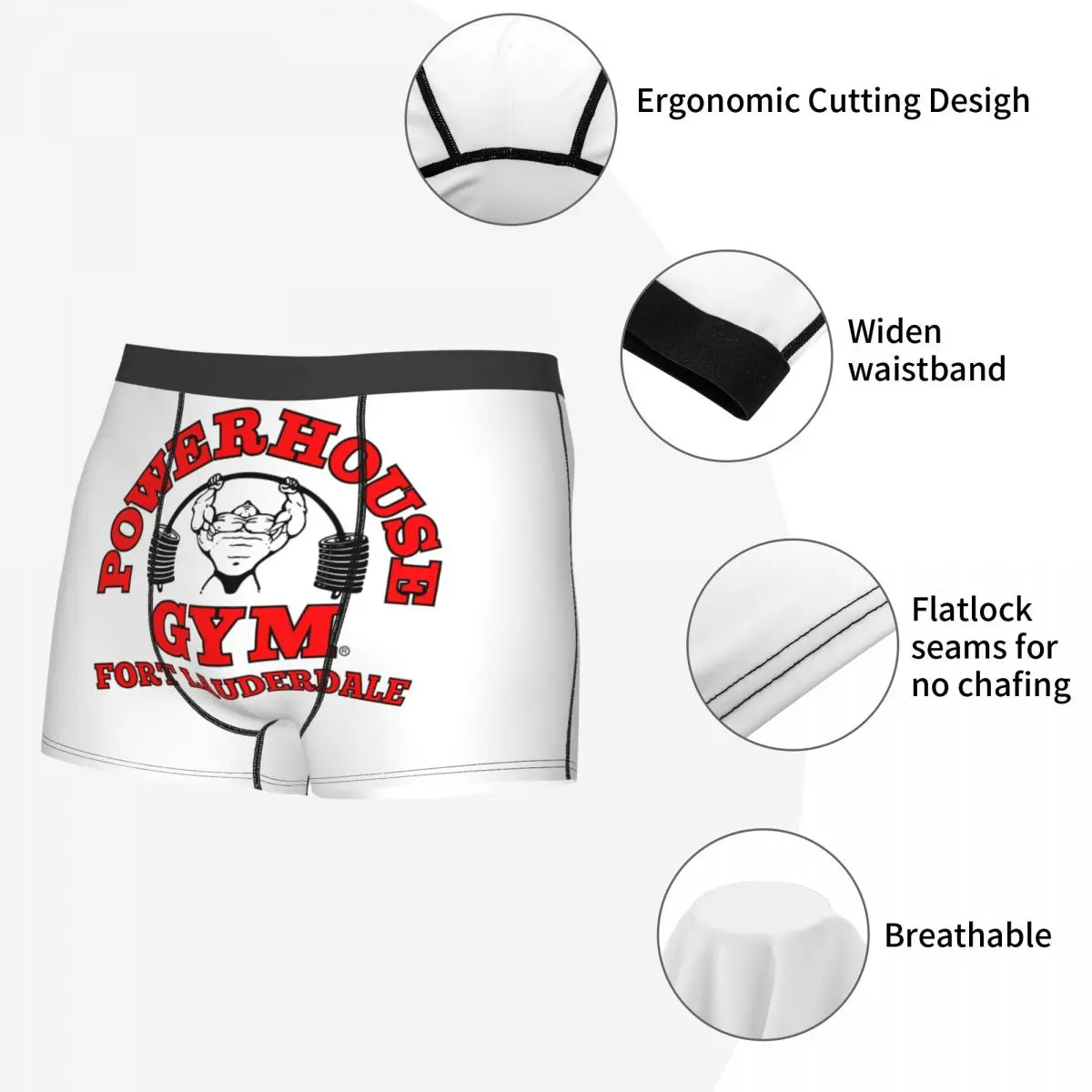 ボクサーパンツショーツパワーハウスジムモチベーションパンティー男性快適な下着オム男性ボーイフレンドギフト用