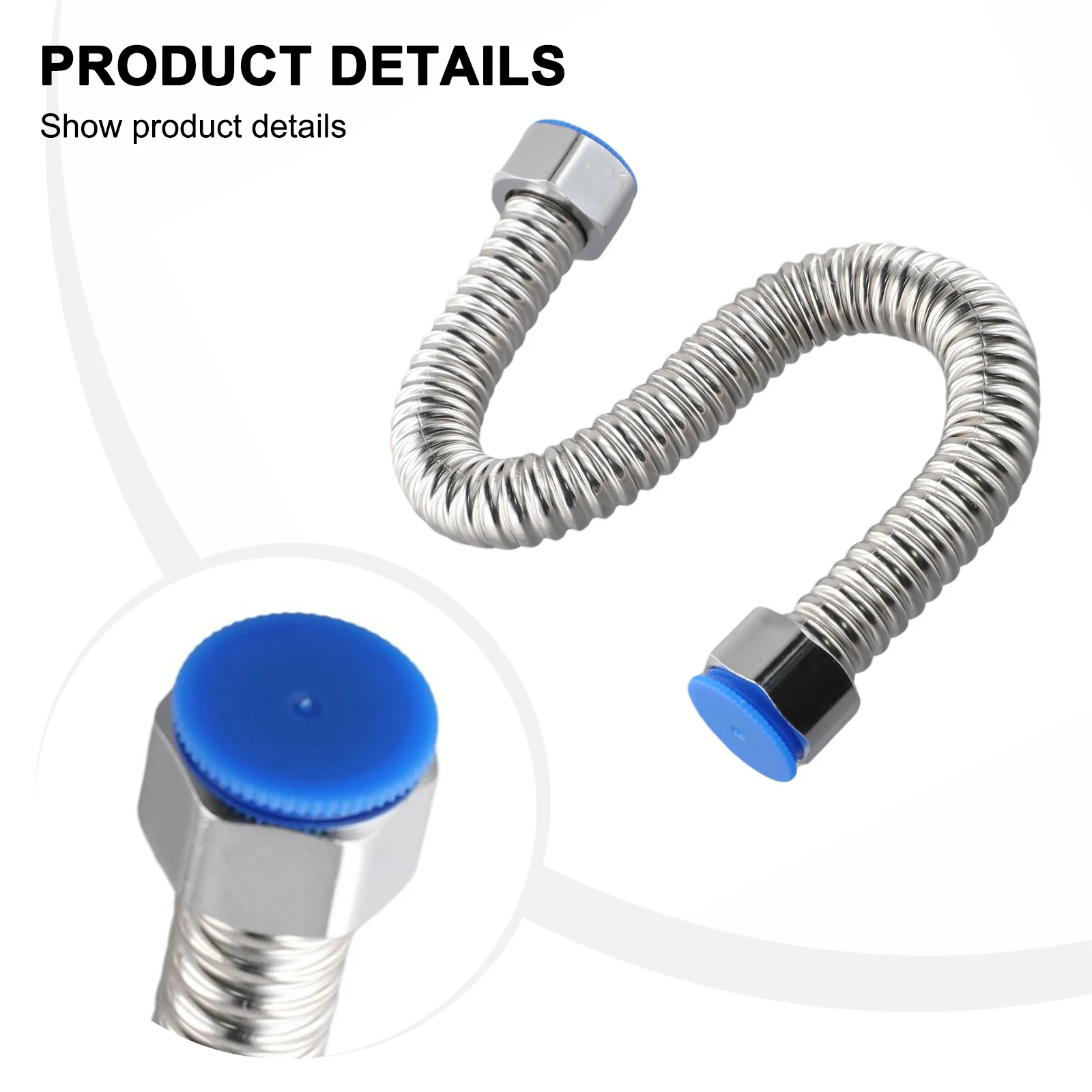 Adjustable Length Hose Corrugated Plumbing Pipe Rust-proof Secure Connection Adjustable Length Extendable Design