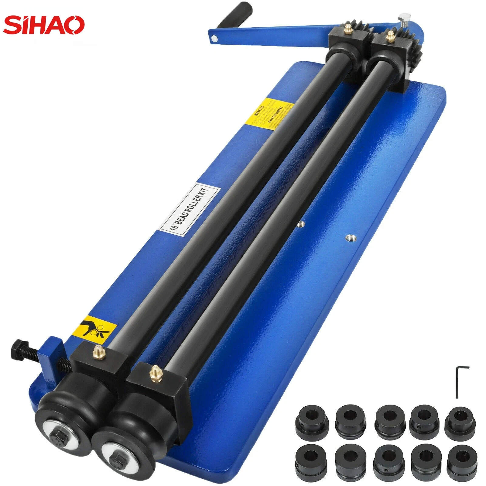 

SIHAO 18 Bead Roller Rotary Swaging Machine Bending Machinery with 6 Dies for DIY Workshop Strengthening Ribs