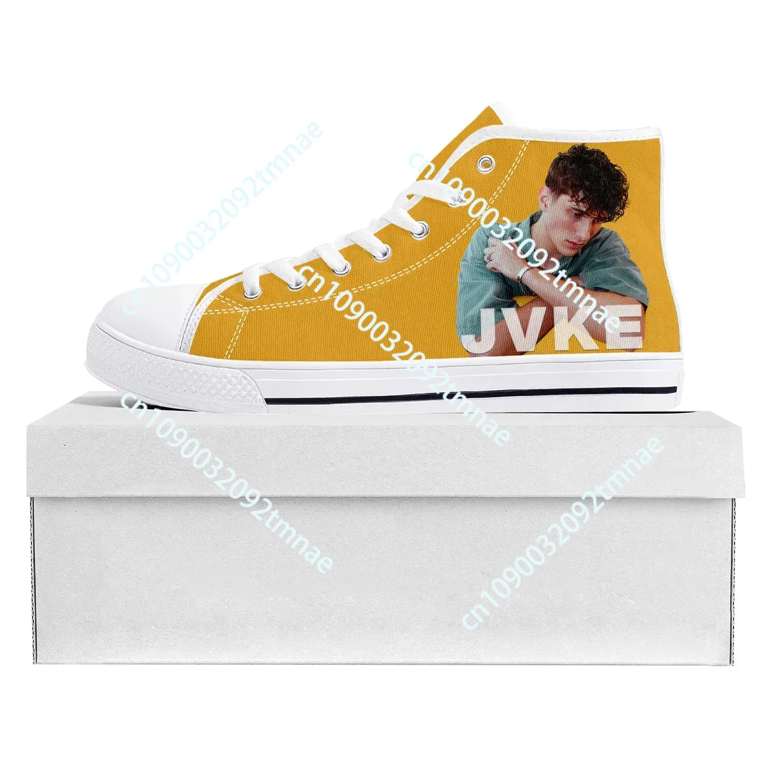 

JVKE Popular Singer Pop Music High Top High Quality Sneakers Mens Womens Teenager Canvas Sneaker Casual Couple Shoes Custom Shoe