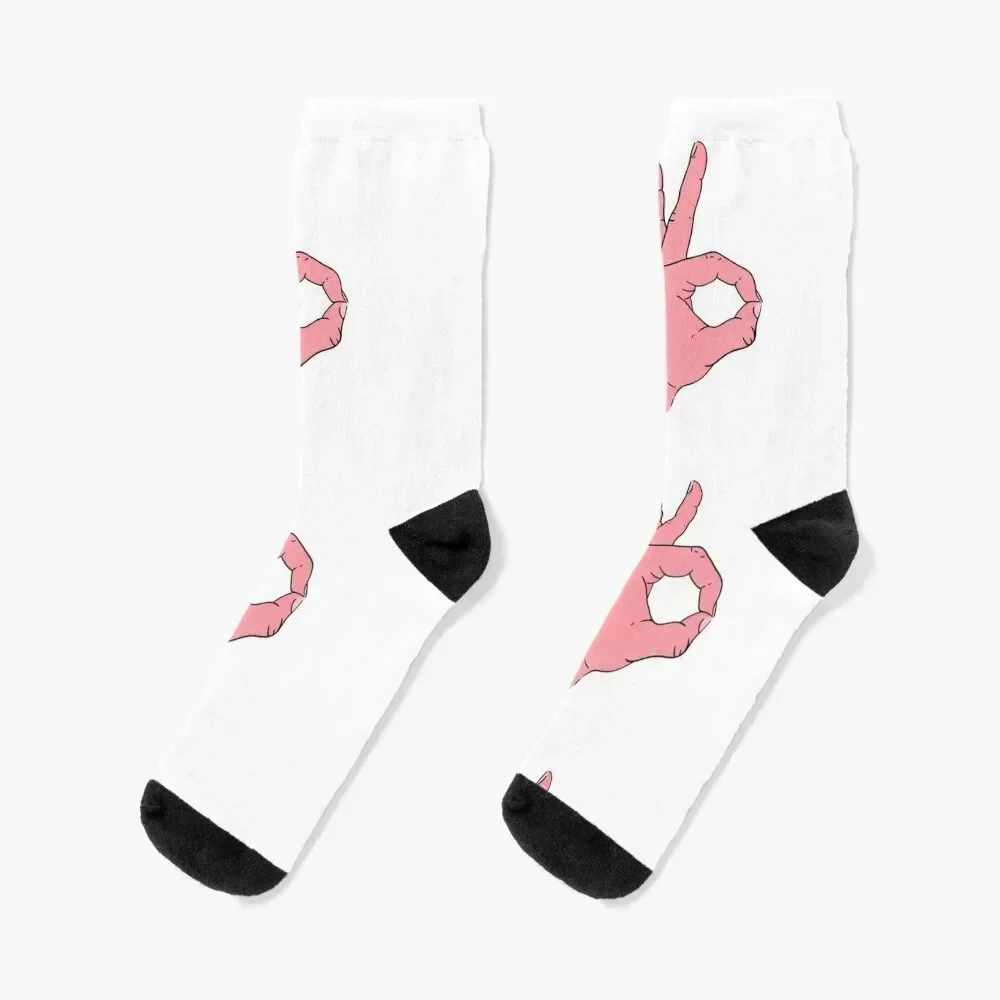 

Ok Hand Sign Socks Stockings man Non-slip gift floral Girl'S Socks Men's anti-slip FASHION Hiking boots Women Socks Men's