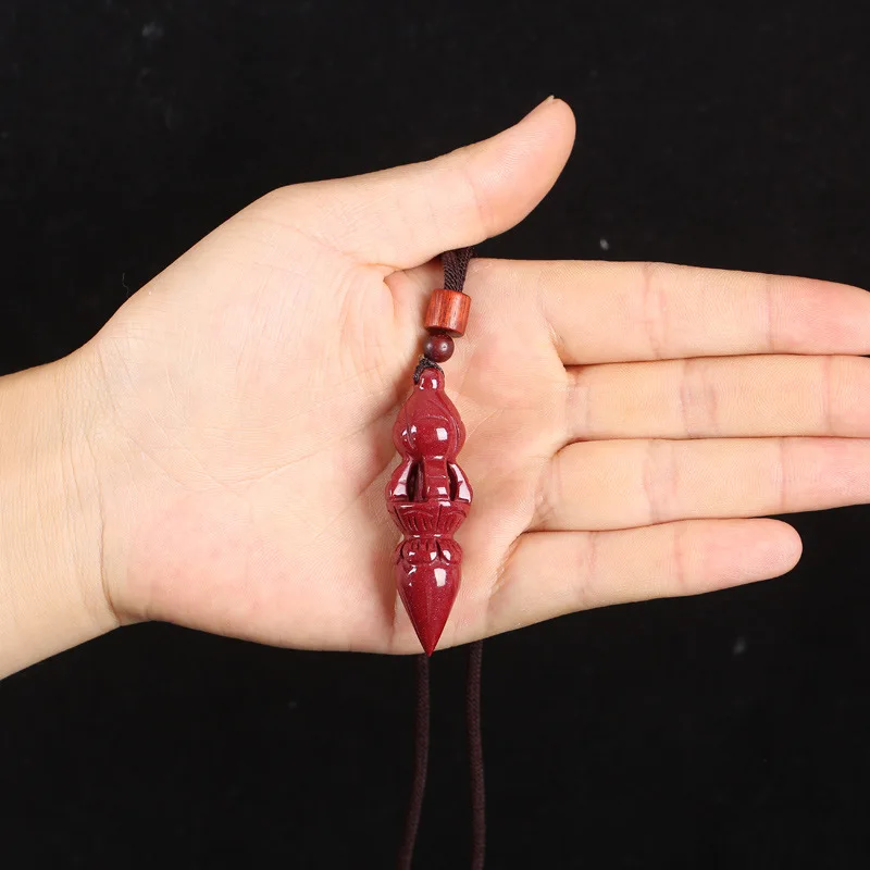 Raw Ore Purple Gold Cinnabar Vajra Pendant Domineering Character Portable Men and Women