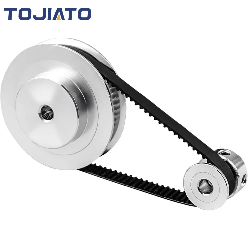 2GT Pulley Gt2 Synchronous Pulley Belt Kit 60Teeth 20Teeth 1:3 Reduction Ratio Mechanical Transmission Assembly Bandwidth 6mm