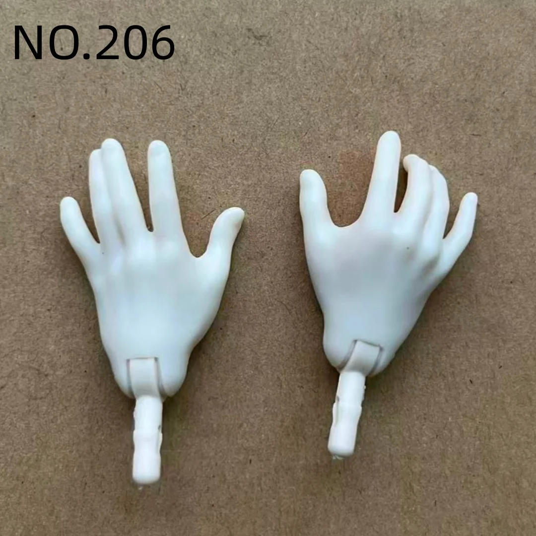 1/6 Slim Monster Doll Hands Elbows Feets Black White Brown Beige Color Doll Parts Accessories Long Nail Hands Parts