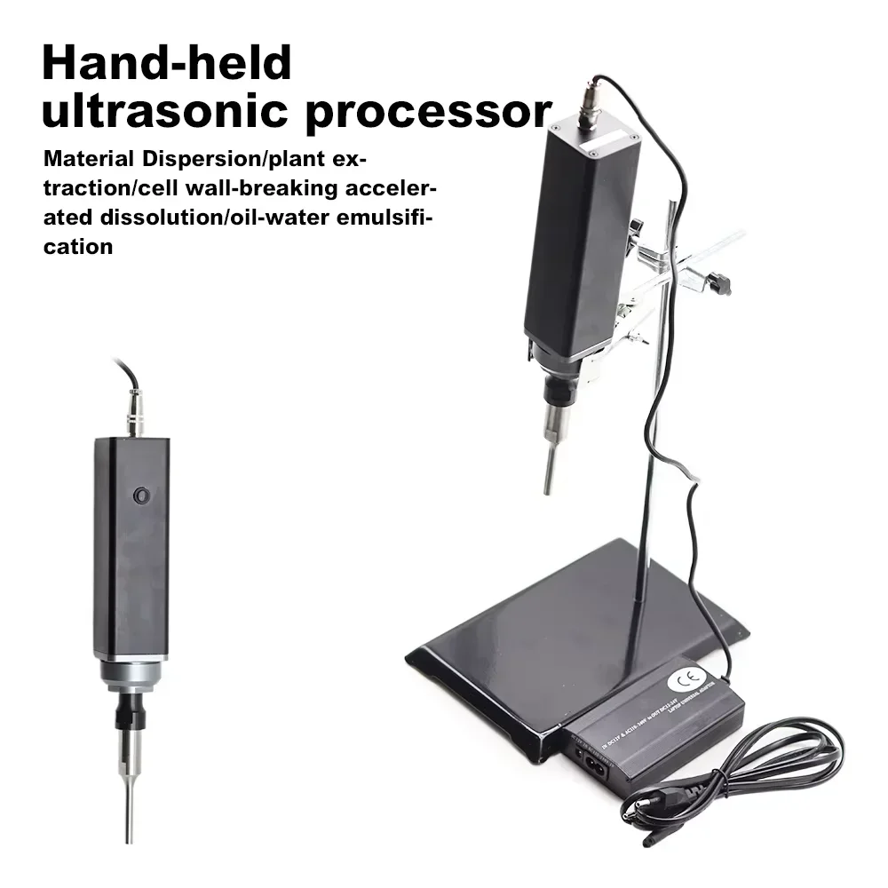 80W Handheld Portable Ultrasonic Homogenizer/Sonicator Lab Emulsifier Mixer Cell Disruptor 1ml-50 ml 3/6/8 mm Probe