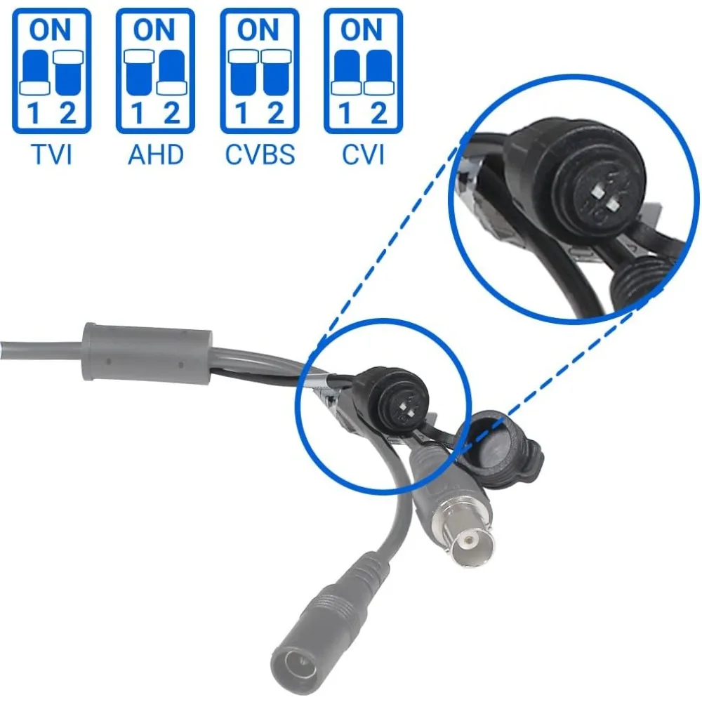 r-tech 2 MP Smart Dual Light HDCVI Augapfelkamera mit fester Brennweite, Vollfarb-Nachtsicht – 4er-Pack