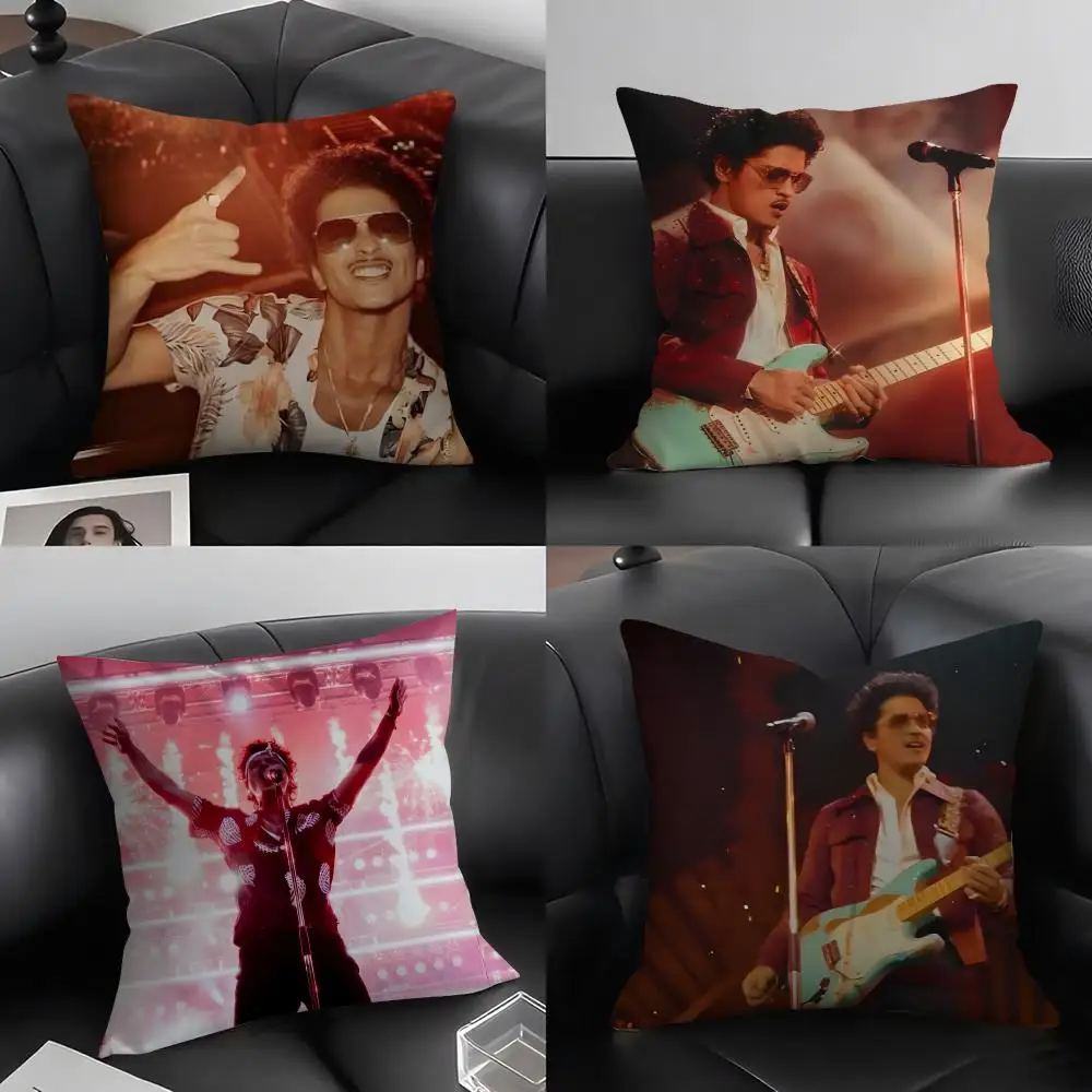 B-Bruno MarsS Singer Cushion Cover Pillowcase Ultra Soft Skin Friendly Fabric Cloud Like Comfort & Concealed Zipper