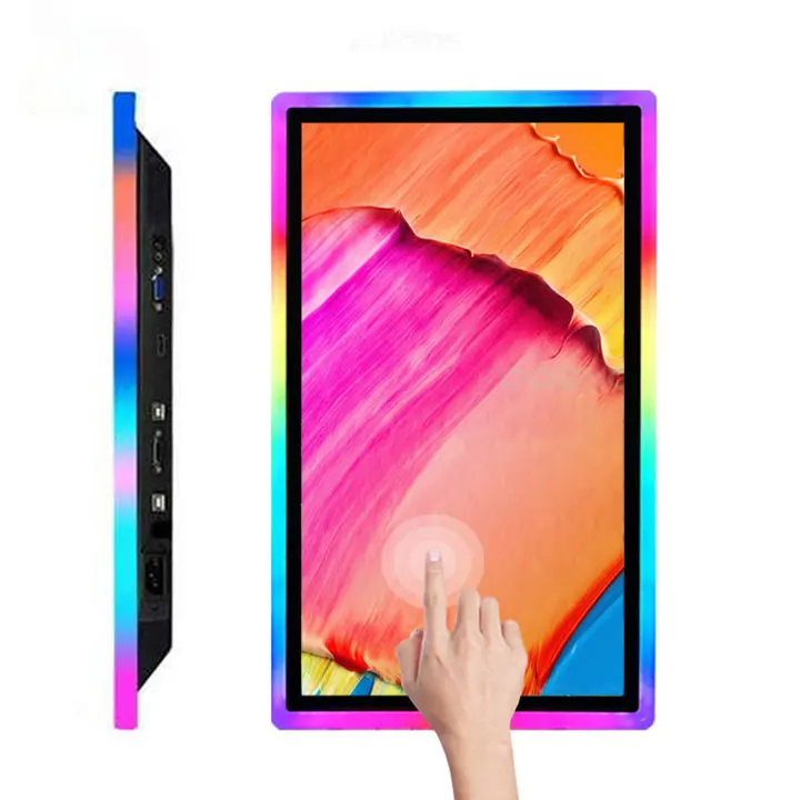Wall Mount Interactive Touchscreen Monitor Indoor 1080p Ips Flat Touch Screen Monitor for Gaming Machine Cabinet