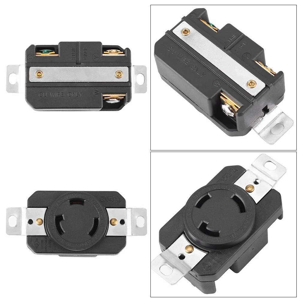 Receptacle Female Wall Receptacle NEMA L5-30R 30A 125V  Lock Electrical Female Receptacle for Generator Cord Assembly