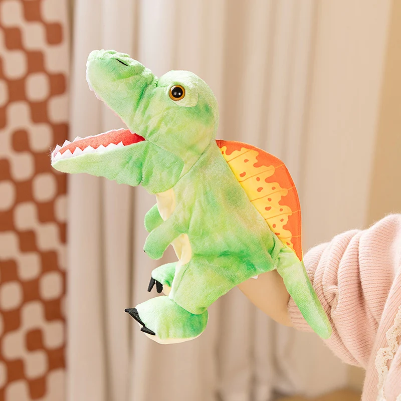 Jouets en peluche pour enfants, marionnette d'histoires au doigt, poupées Kawaii, dinosaure, crocodile, dragon, cadeau pour bébé