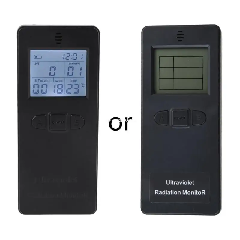 Digital UV Radiometer Radiation Detector UVI Meter Dosimeter Tester Counter With Temperature display Dropship