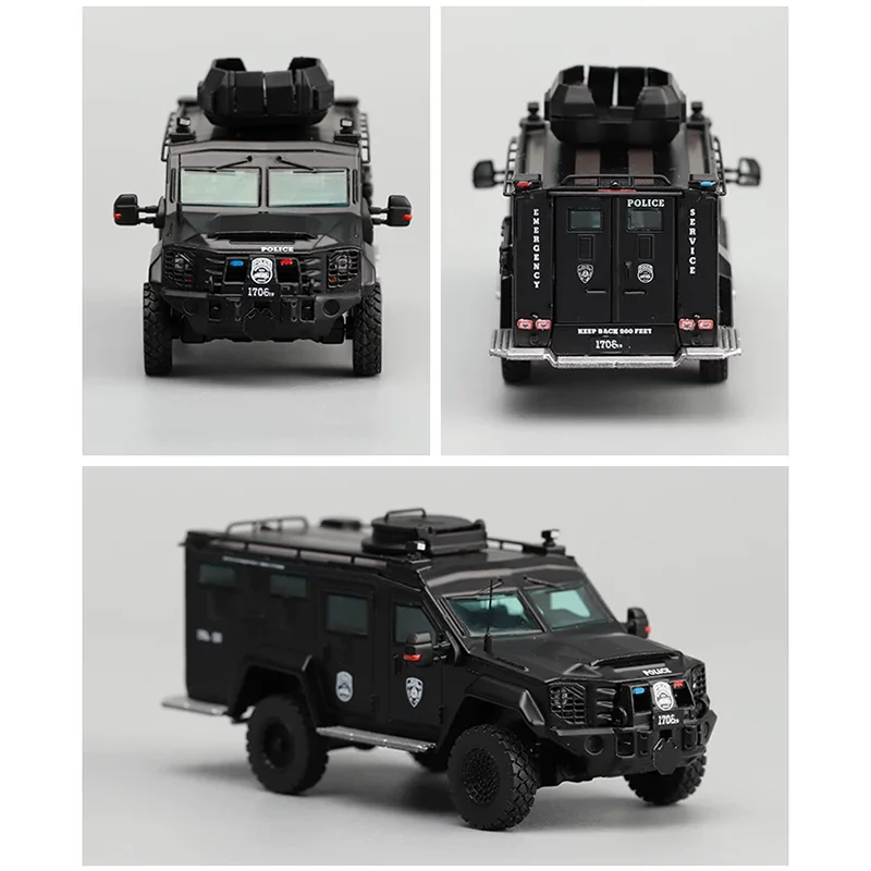 MVA Diecast 1:64 Scale Bearcat Armored Vehicle Alloy Simulation Car Model Collection Ornament Gift Display Souvenir Decoration