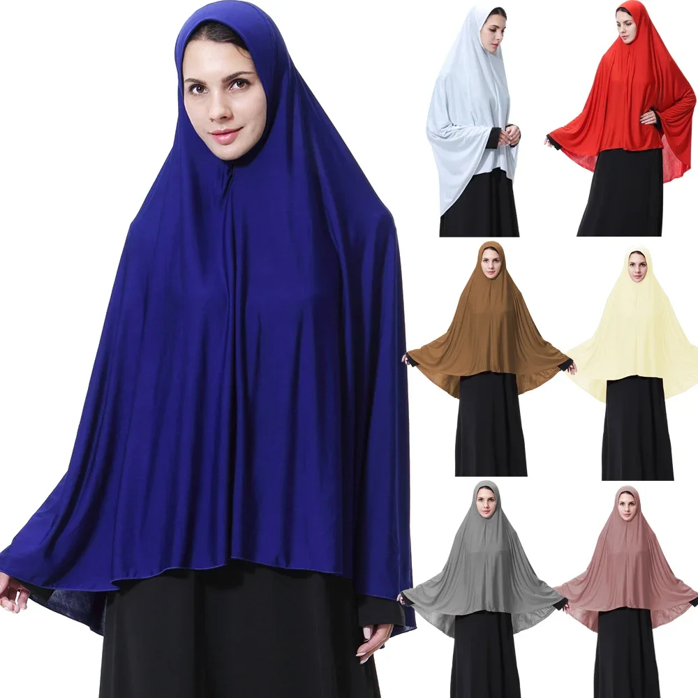 Eid Long Khimar Women Muslim Prayer Scarf Hijab Ramadan Islamic Overhead Burqa Turkey Headscarf Niqab Nikab Arabic Abayas Abaya