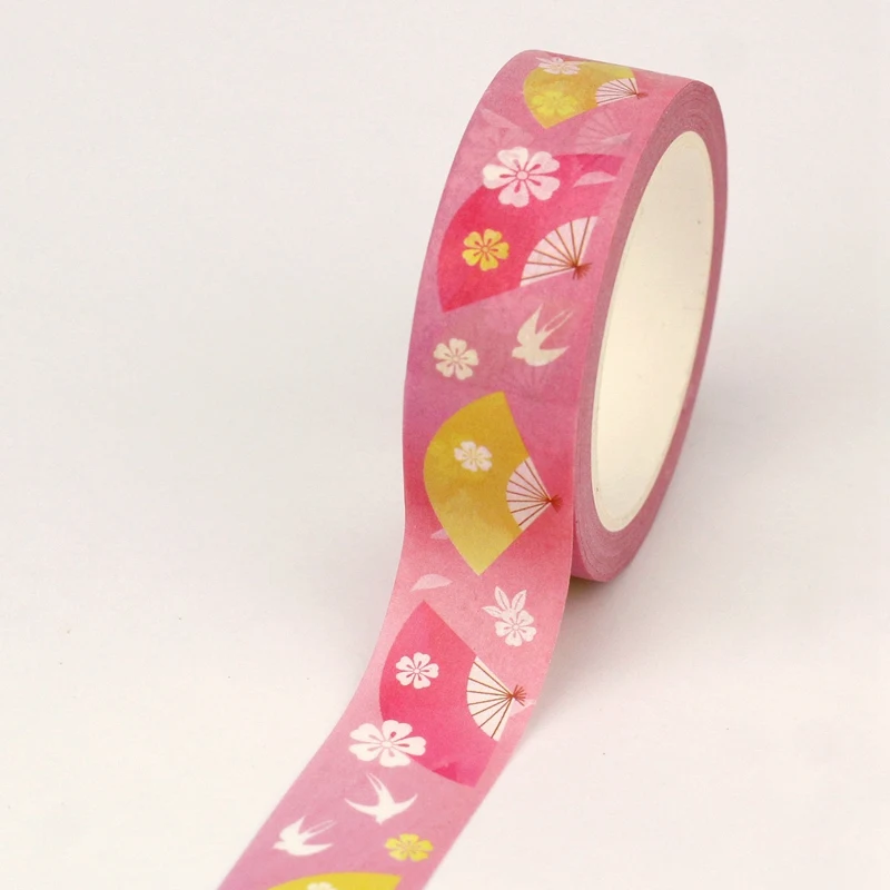 

NEW 1PC 10M Decorative Pink Fun Swallow Spring Washi Tape DIY Adhesive Sticker Masking Tape Stationery Scrapbooking Supplies