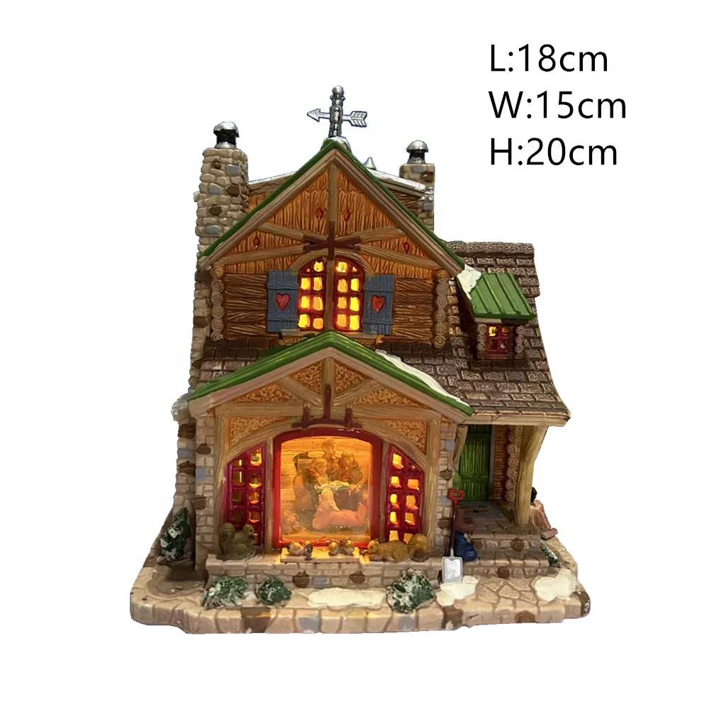 Lemax Ceramic Painted House Figurine Miniature Halloween Christmas Sand Table Building Ornaments Gifts view 5